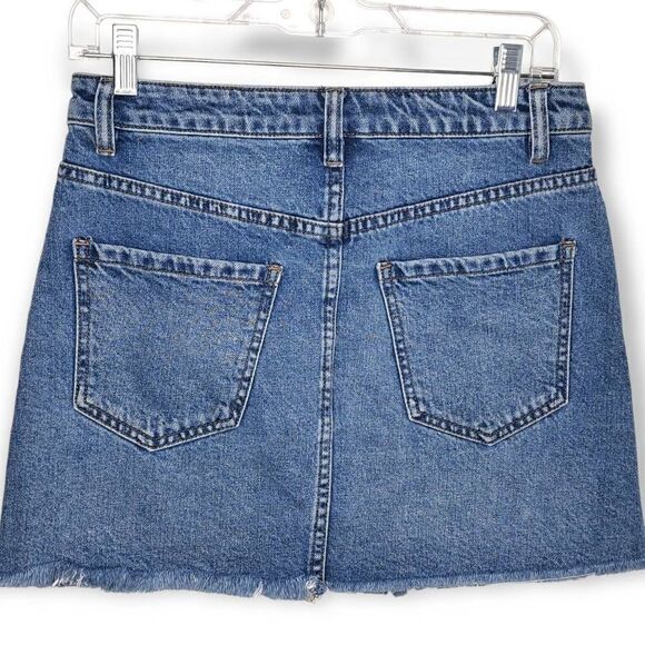 Free People We The Free Zip it Up Denim Mini Skirt size 26 - Picture 4 of 7